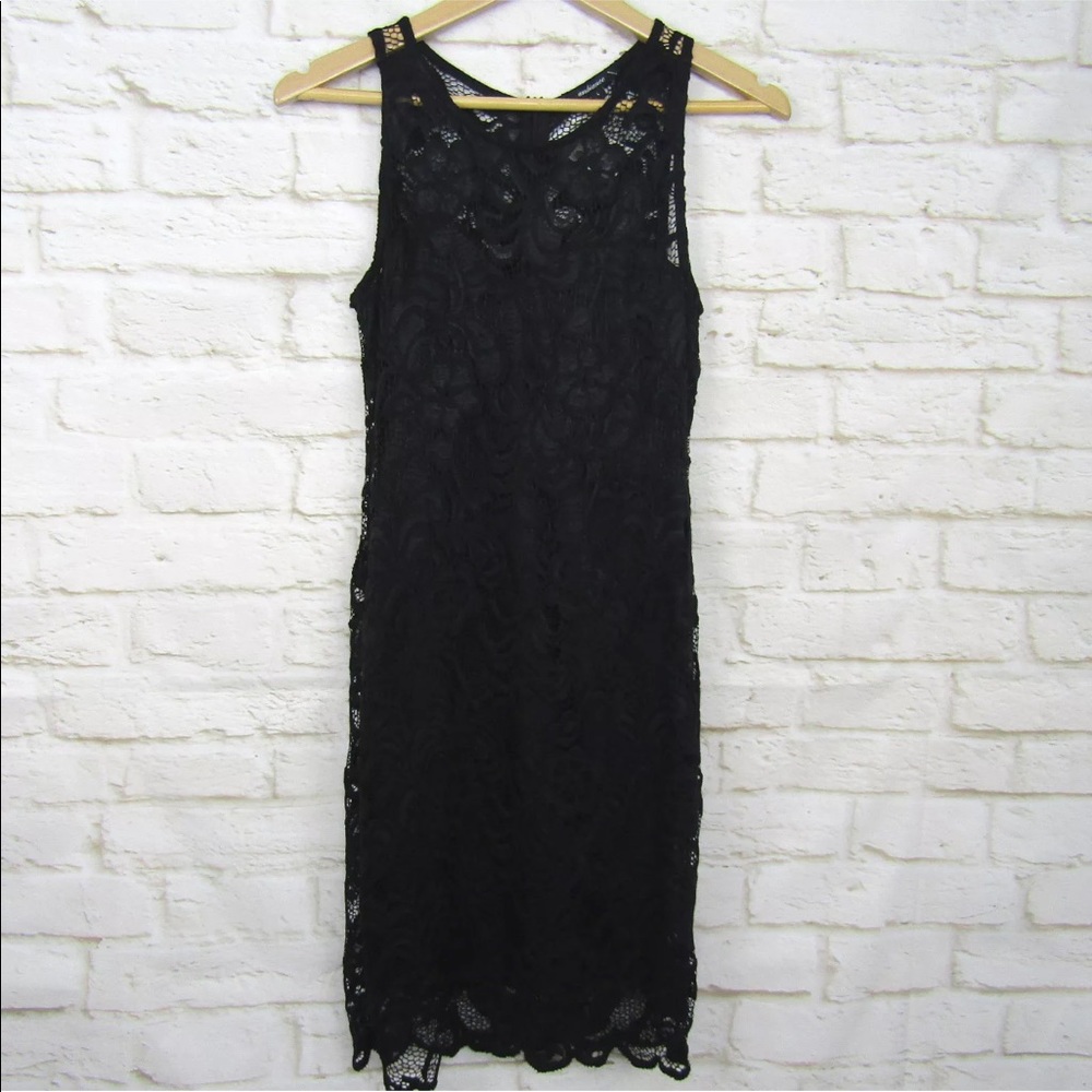 NWT Black Dress L Lace Dress Sleeveless Dress L